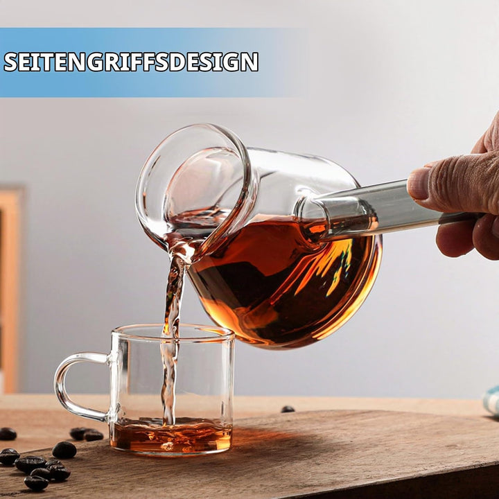 Cabilock Cezve 450 ml, Türkische Kaffeekanne aus Glas mit Seitengriff | Glas Kaffee, Kaffeeseitenhan