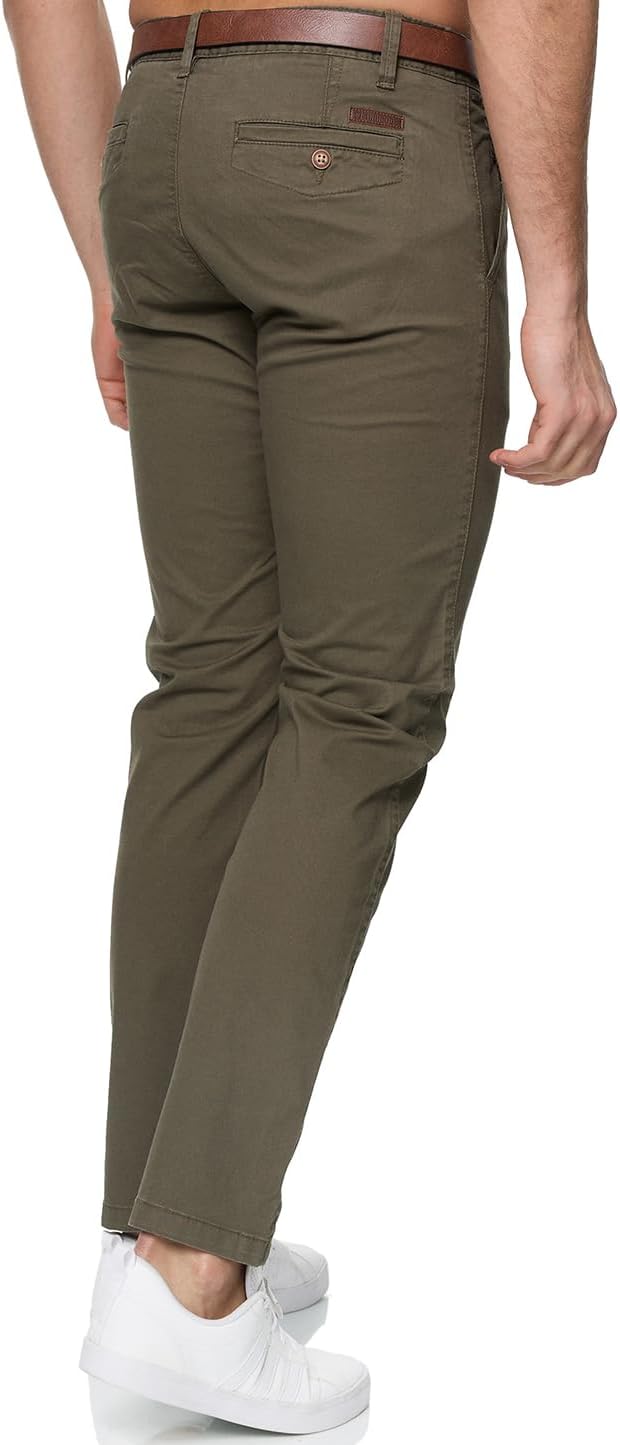 Indicode Herren Gower Chinohose Stretchhose | Chino Herrenhose Super Stretch Stoffhose 31W / 32L Arm
