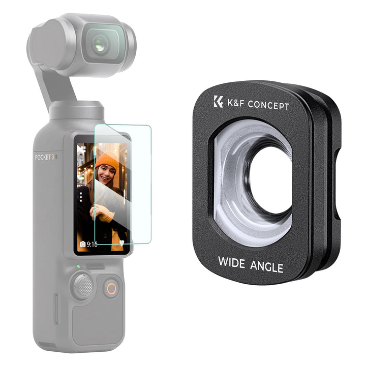 K&F Concept magnetisches Weitwinkelobjektivfilter kompatibel mit DJI Osmo Pocket 3, Osmo Pocket 3 Zu