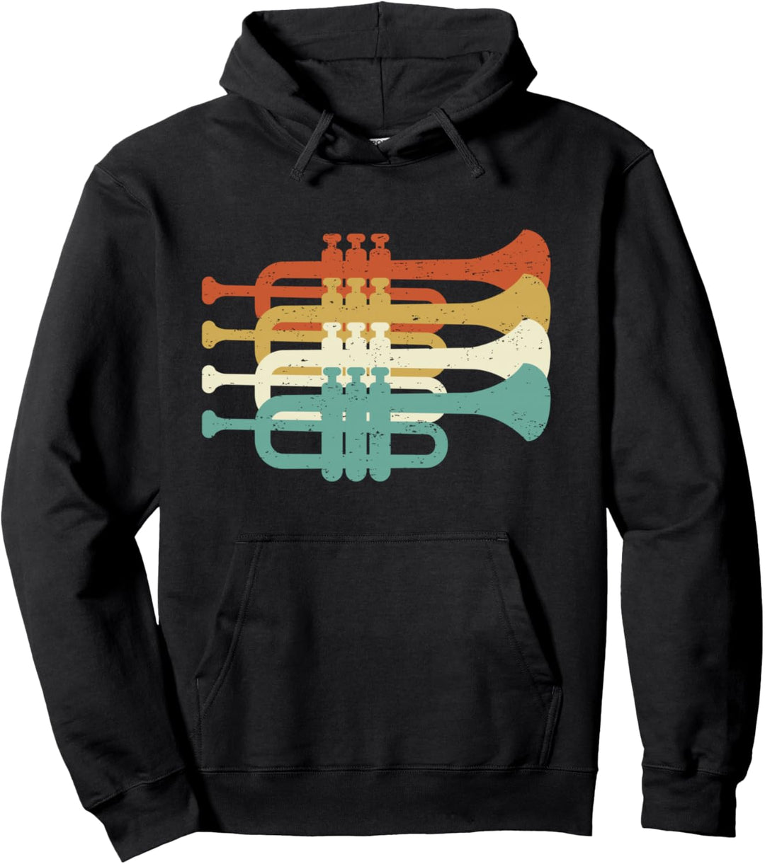 Retro Orchester Trompeter Vintage-Design Trompeten-Spieler Pullover Hoodie
