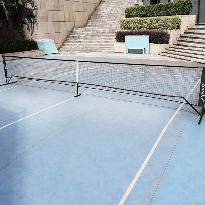 Aoneky Pickleball Tennis Übungsnetz Set 6,7x0,9M - Metallrahmenständer und Starkes PE-Netz - Tragbar