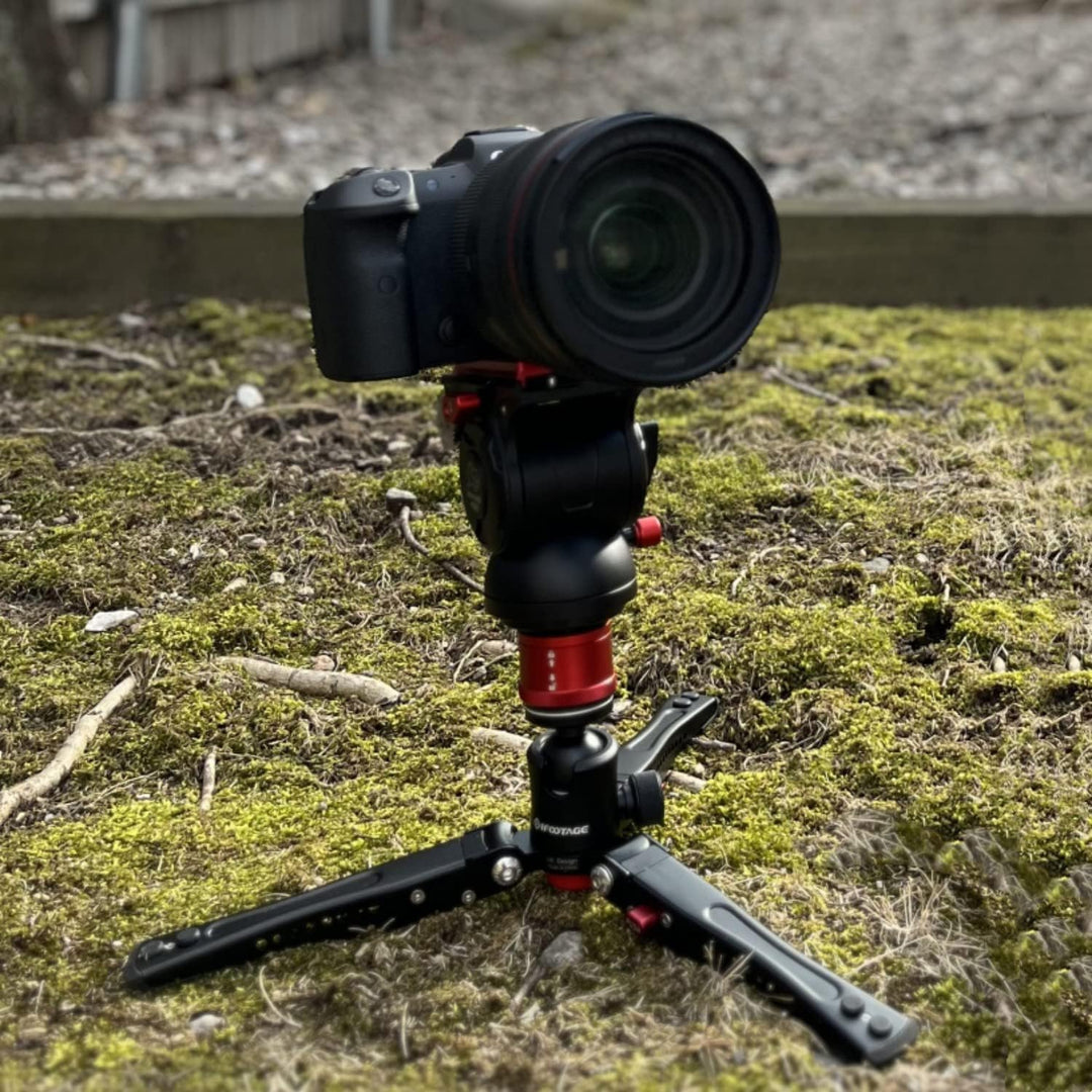 IFOOTAGE Cobra 3 Base, ragbares Mini-Tischstativ für Cobra 2 Einbeinstativ mit 360° Drehbarem Kugelk