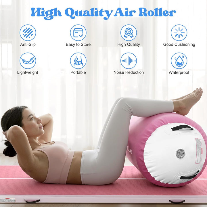 UrbanLuxe UrbanLuxe Air Rolle Turnen, Air Roll Aufblasbare, Luftrolle mit Elektropumpe, für Gymnasti