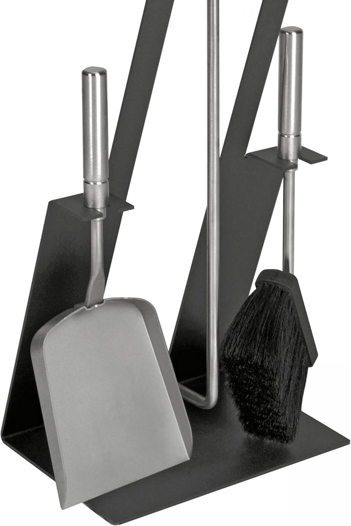 Lienbacher Kaminbesteck (3-teilig), anthrazit beschichtet, Besteck und Griffe Edelstahl