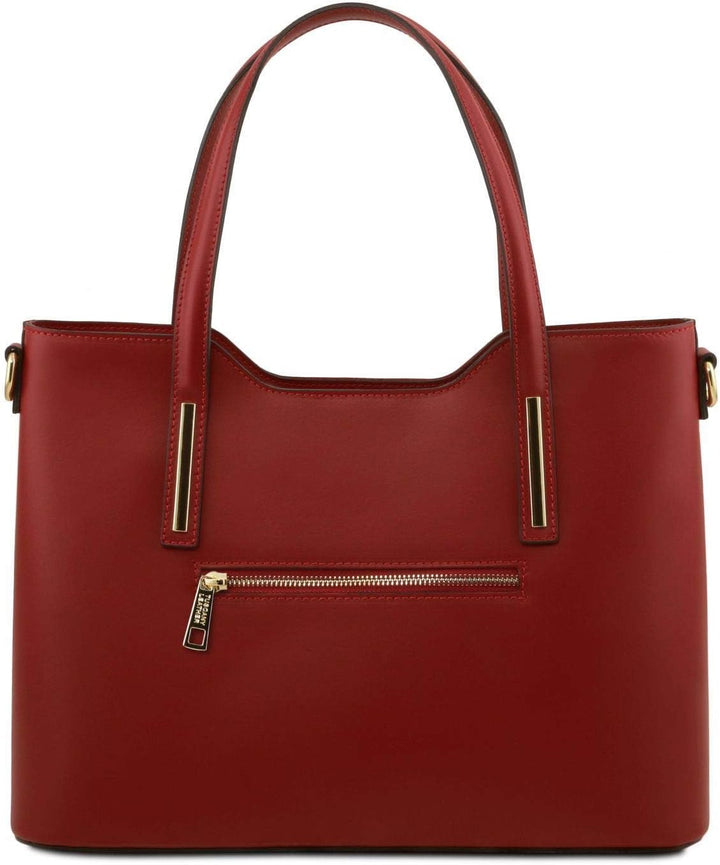 Tuscany Leather Olimpia Shopping Tasche aus Leder Rot, Rot