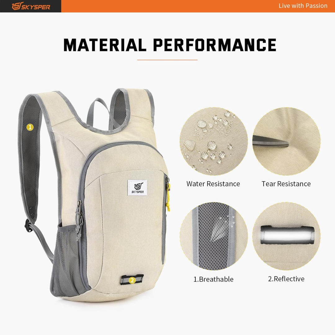 SKYSPER 10L Faltbarer Rucksack Ultraleicht Tagesrucksack Wasserfest Daypack Reiserucksack Wanderruck