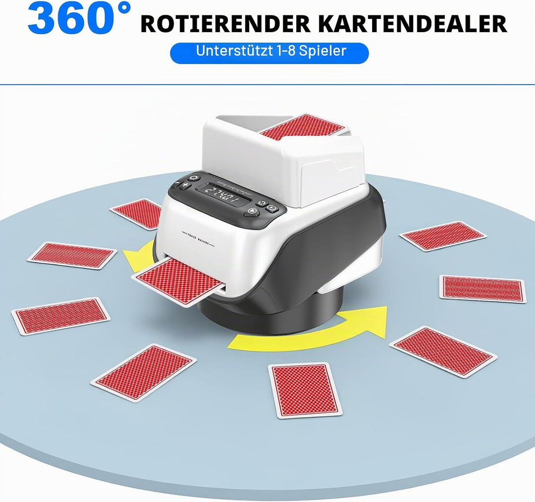Automatischer Kartengeber Elektrisch Drehbar, Automatischer Karten Austeiler, Wiederaufladbar Karten