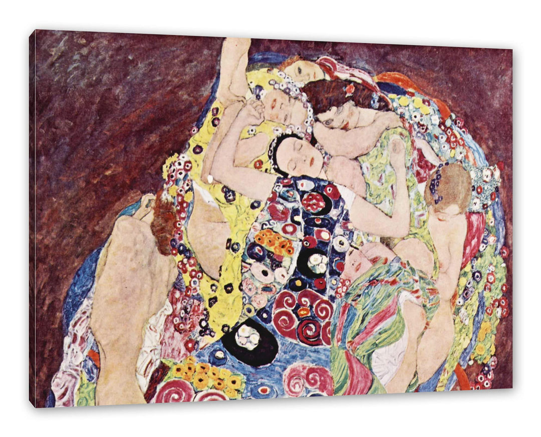 Gustav Klimt - Die Jungfrau als Leinwandbild / Grösse: 100x70 cm / Wandbild / Kunstdruck / fertig be