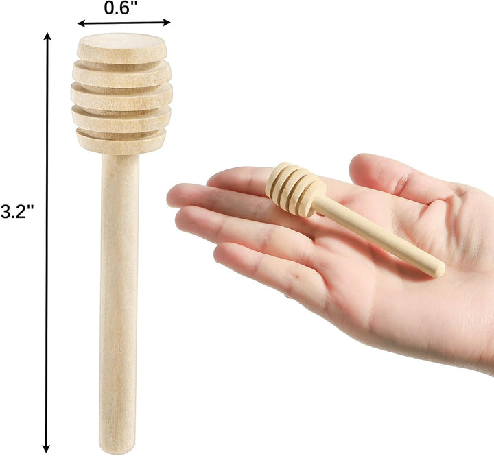 Lawei 100 Stück Honiglöffel Holz Honig Dipper Löffel Mini Holzschläger für Honig Marmelade - 7,5 cm,