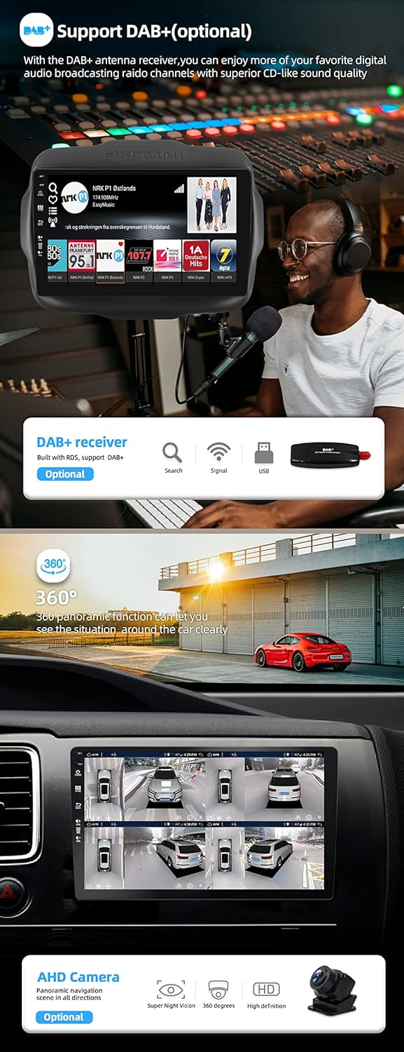 JOYX - [6G+128G] - Android 15 Autoradio Passt für Jeep Renegade (2015-2018) - Eingebaut DSP/Carplay/