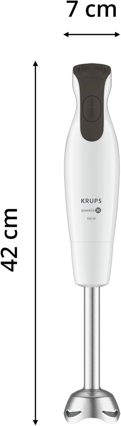 Krups HZ5521 Stabmixer Perfectmix 6000 | 600 Watt | 2 Geschwindigkeitsstufen | inkl. 800 ml Messbech