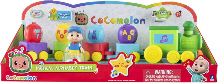 CoComelon CMW0337 - Mitsing-Buchstabenzug mit Musik und exklusiver JJ Spielfigur, offizielle deusche