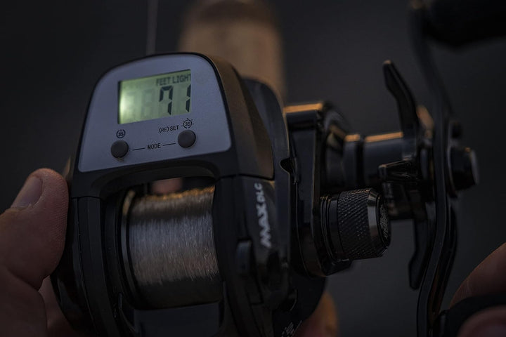 Abu Garcia Max DLC Low Profile Baitcastrollen, Schwarz