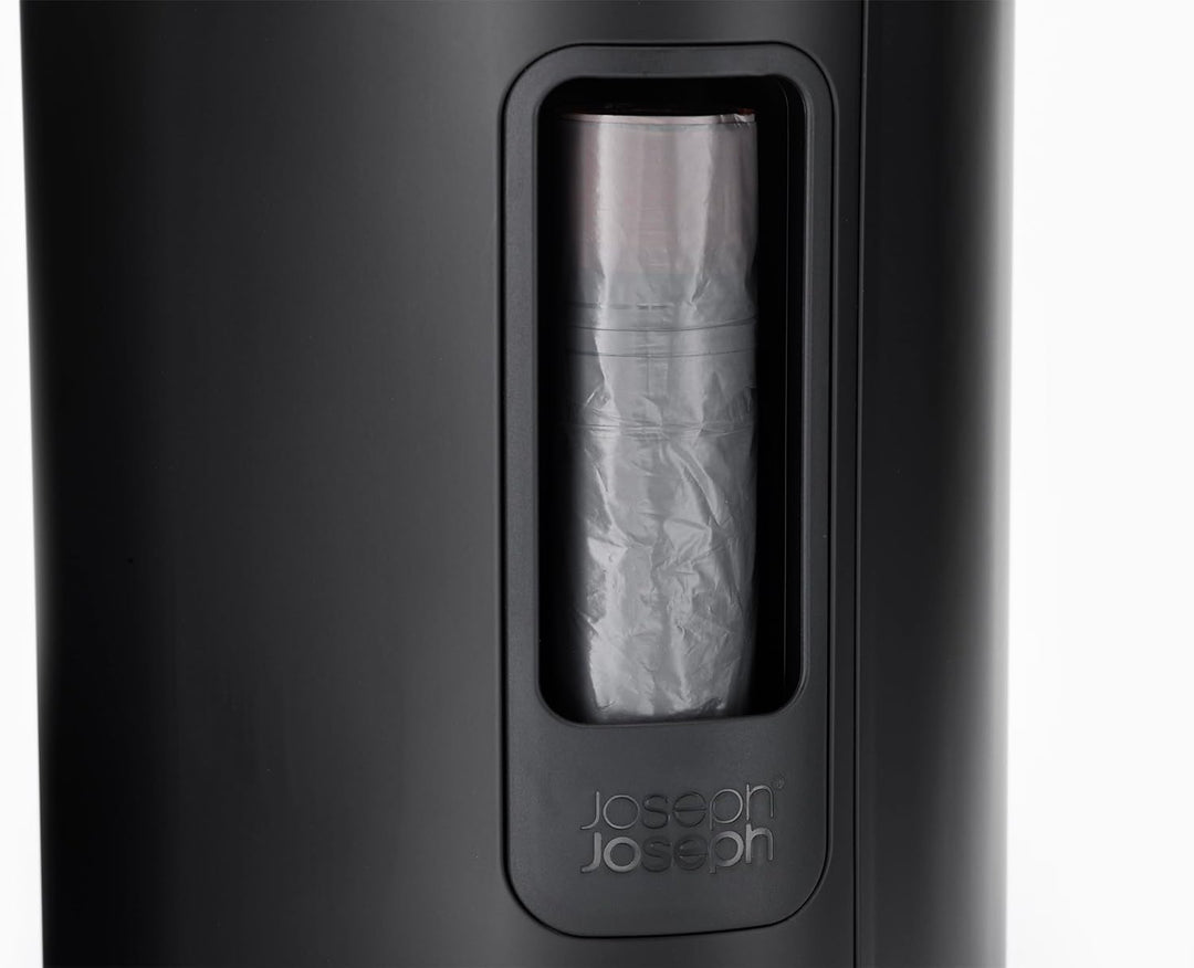 Joseph Joseph EasyStore 5l Edelstahl Treteimer mit Müllbeutel, Absenkautomatik Deckel, herausnehmbar
