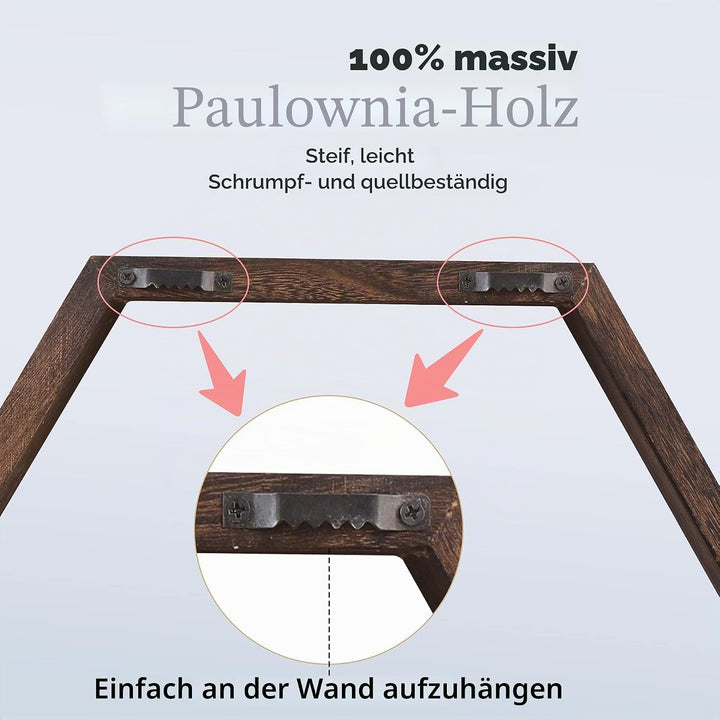 Sechseckige Wandregale Wabenförmige Regale 8er-Set Wandmontierte Holzregale im Landhausstil Wand-Auf