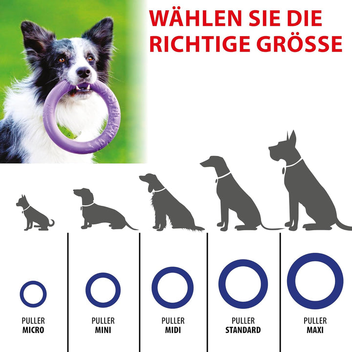 Gioco Interattivo per Cani Grandi PULLER MAXI 1 Anello, Addestramento, Corsa, Salto, Tiro, Spring Po
