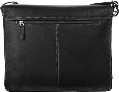 Harolds Campo Messengerbag aus Leder 38 cm schwarz