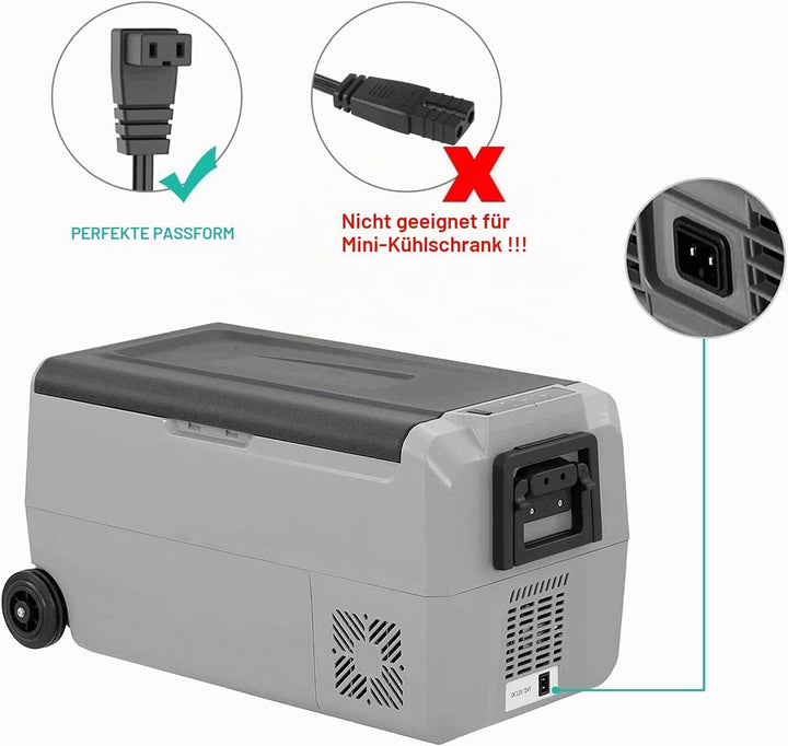 KFD 12V-24V Kfz Kühlbox Kabel, Auto Kühlschrank Kabel für Alpicool Mobicool Waeco CF-18 DOMETIC Alpi