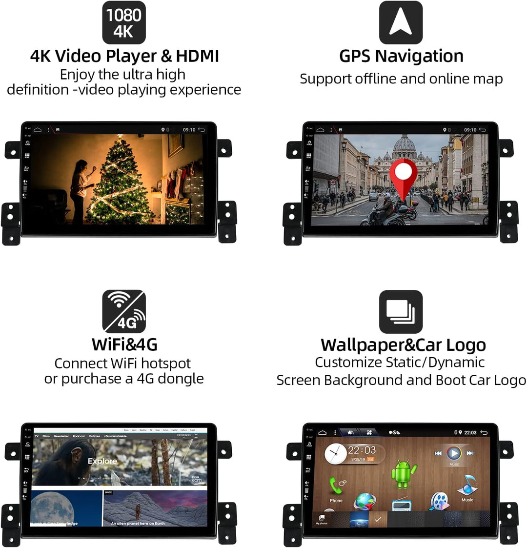 JOYX PX6 Android 12 IPS Autoradio Passt für Suzuki Grand Vitara (2005-2015) - [4G+64G] - Rückfahrkam
