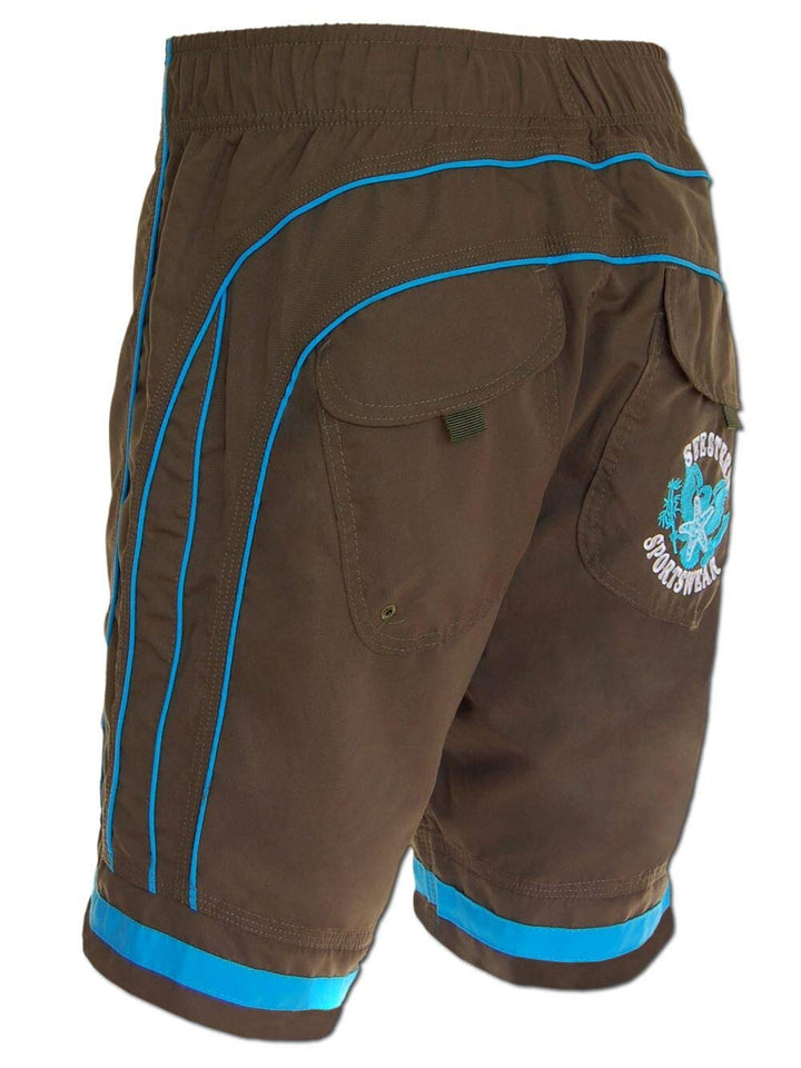 SEESTERN Herren Boardshorts Surfshorts Boardshort Badeshorts mit Gummizug hinten S-3XL mittellang 47