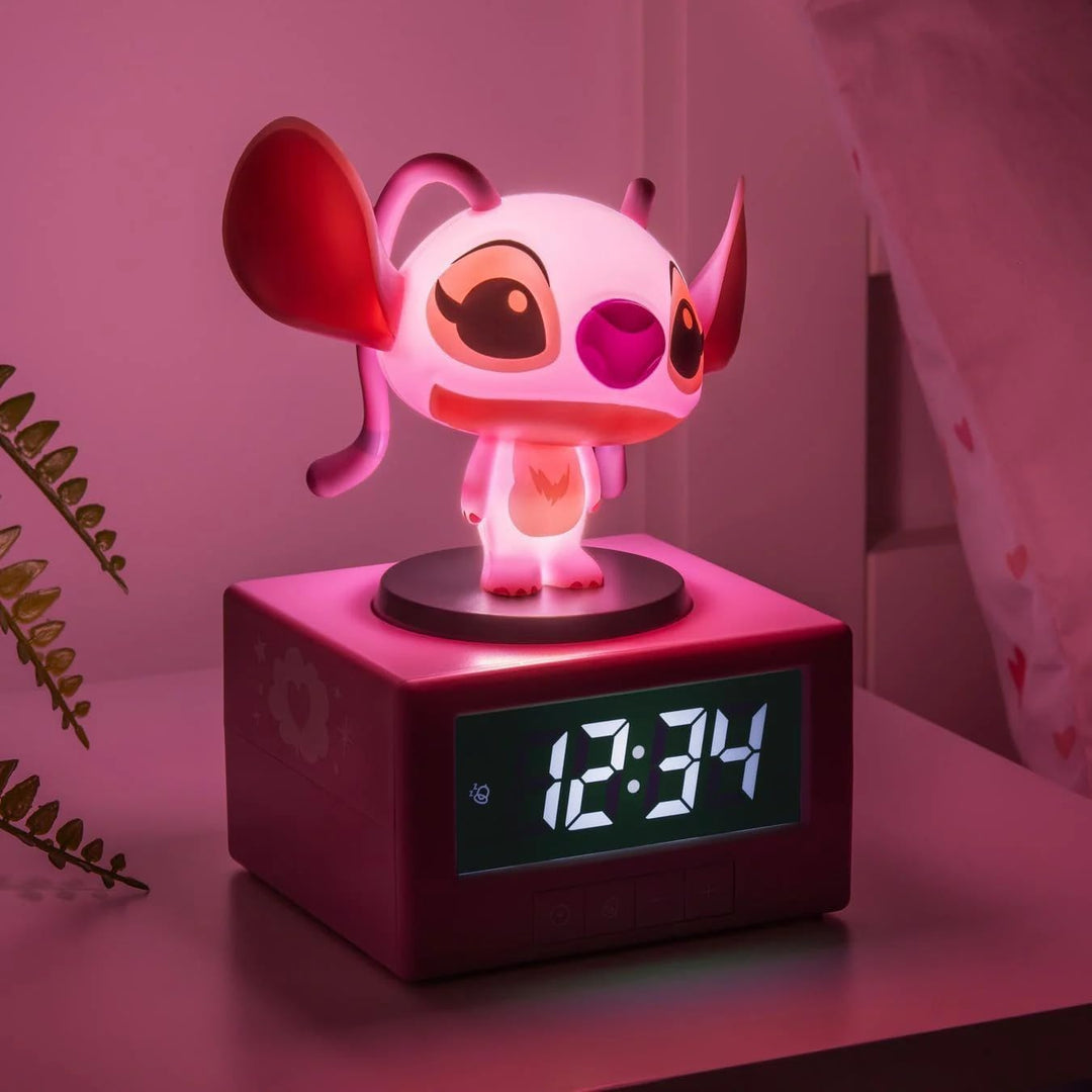 Paladone Disney Engel-Wecker mit Lampe, 11,9 cm, Rosa