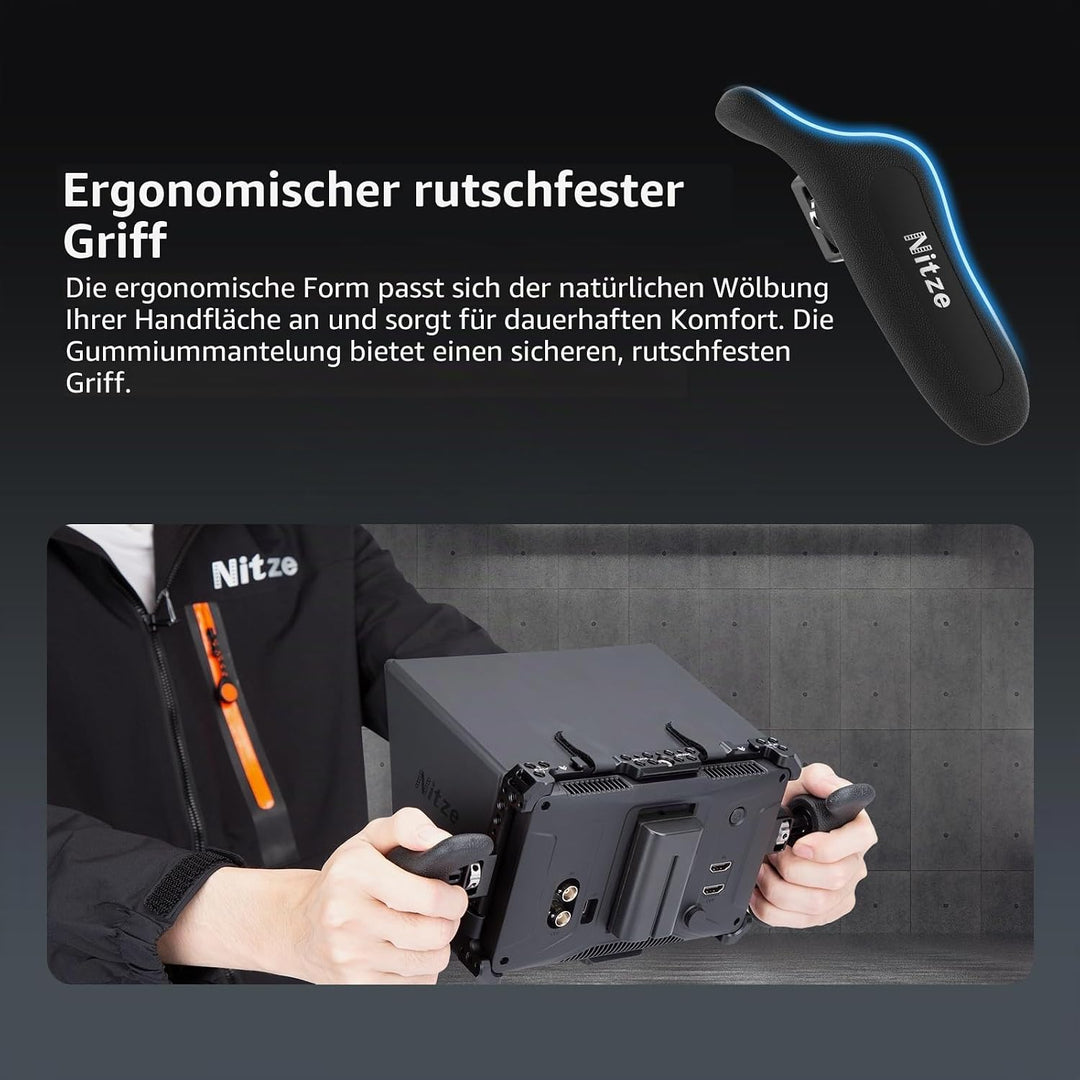Nitze Side Handle, Seitengriff-Kit mit 1/4" Schraube und abnehmbaren Positionierstiften für Smartpho