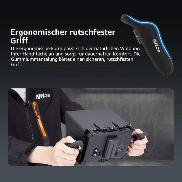Nitze Side Handle, Seitengriff-Kit mit 1/4" Schraube und abnehmbaren Positionierstiften für Smartpho