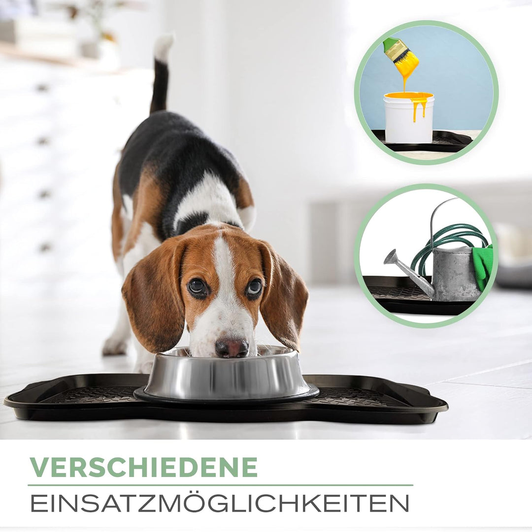 Entrando Schuhtablett 74x37 cm 3er Set – Schuhschale für Flur, Garten & Haustür – rutschfest, leicht