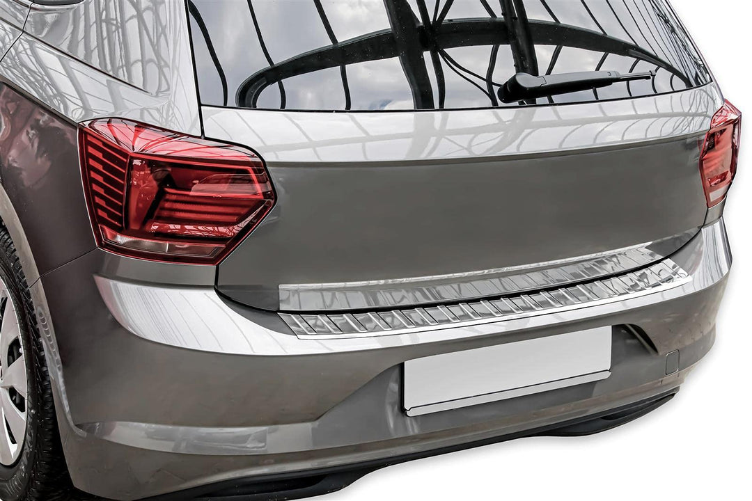 Ladekantenschutz Edelstahl CHROM kompatibel für VW POLO VI | Typ AW | BJ ab BJ 2018 | premium Qualit