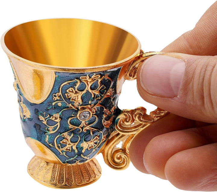 Luxus Teeservice Set aus Zinklegierung - 6 Tassen (25ml) &amp; Teekanne (280ml) Eignet Sich Zum Geniesse