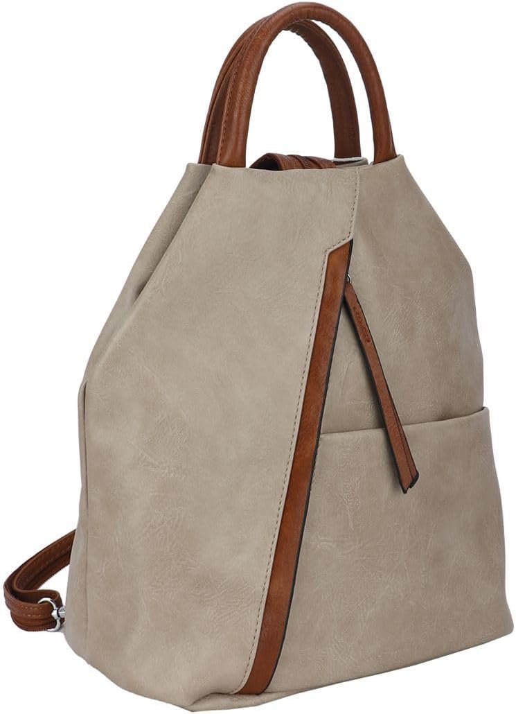 Damen Rucksack Tasche Schultertasche Leder Optik Daypack Backpack Handtasche Tagesrucksack Cityrucks