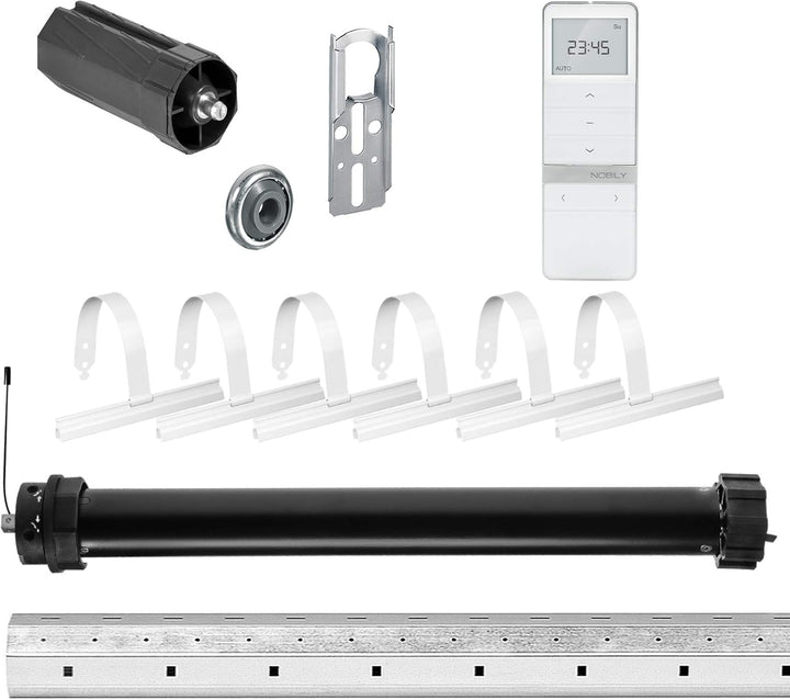 NOBILY Rolladen-Komplett-Set f. 60mm Achtkantwelle Mechanischer Funk Maxi-Rolladenmotor 20Nm + Rolla