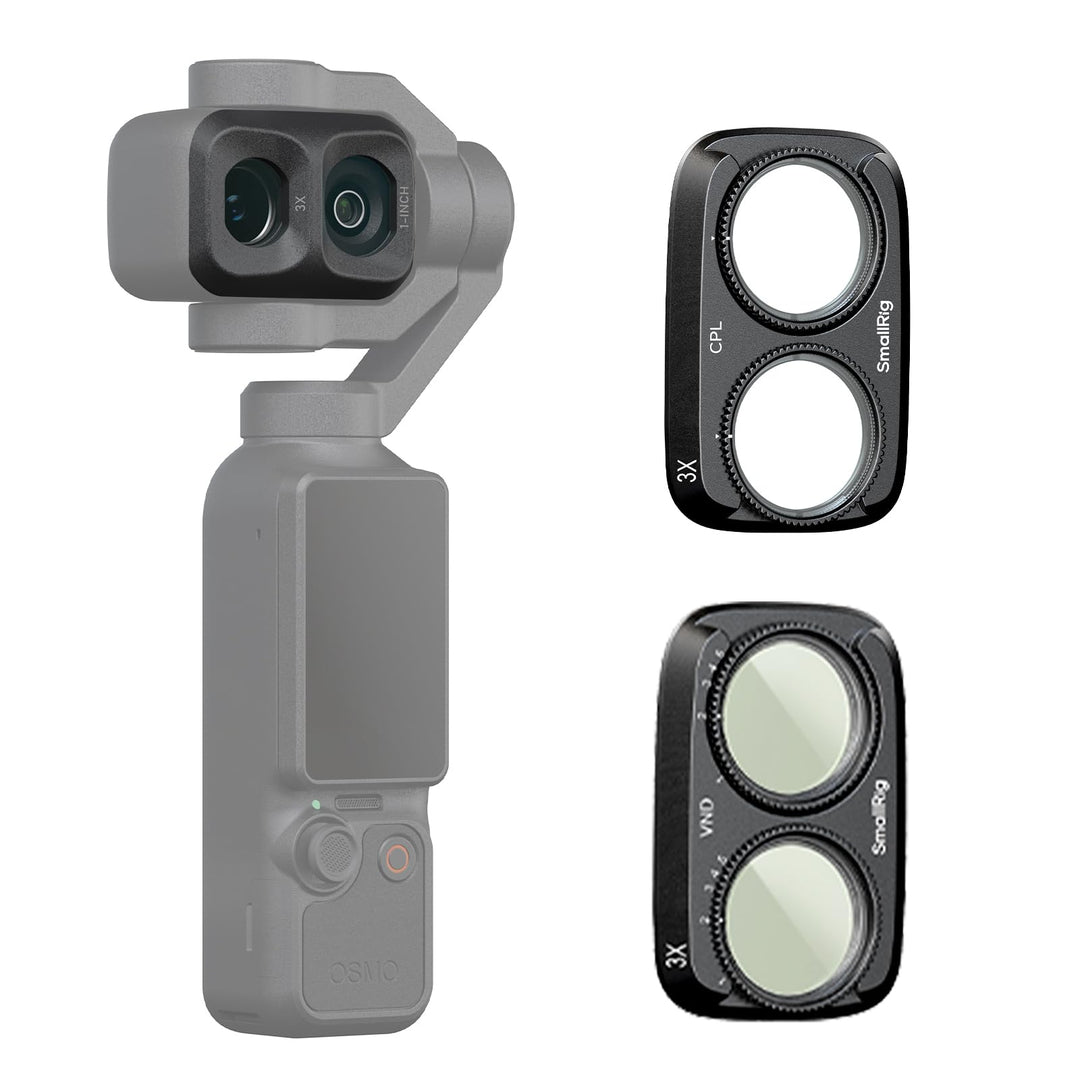 SMALLRIG Filterset für DJI Osmo Pocket 4P, Variabler ND2-32- und CPL-Filter für DJI Osmo Pocket 4P,