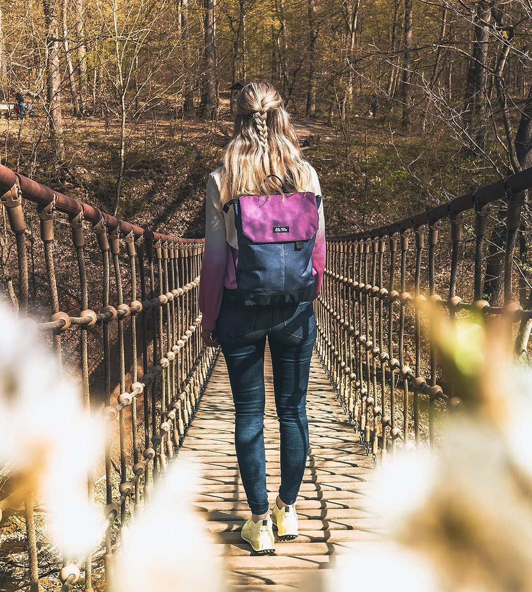 Ela Mo Rucksack Damen - Schön u. Durchdacht - Daypack mit Laptopfach & Anti Diebstahl Tasche für Aus