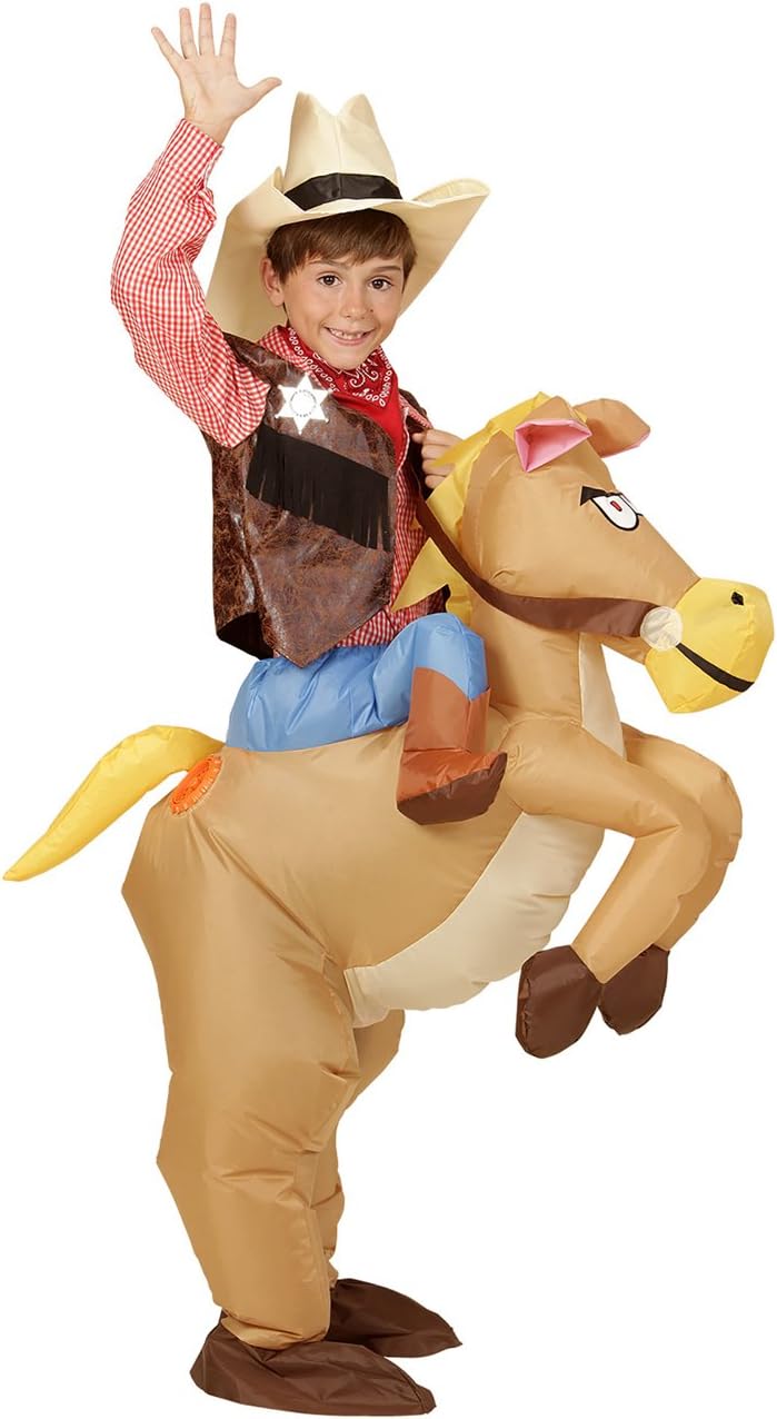 "HORSE" (airblown inflatable costume, hat) (4 x AA batteries not included) - (One Size Fits Most Chi