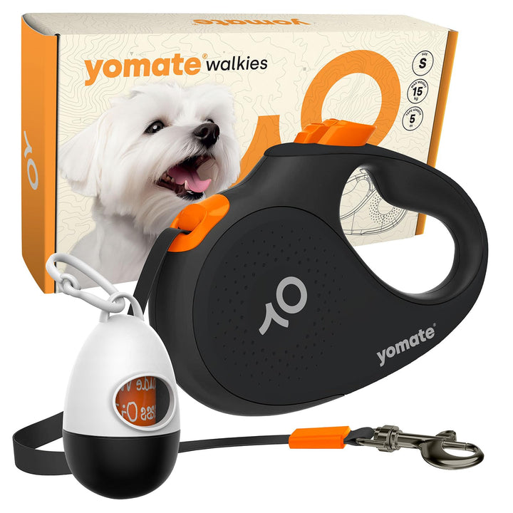 Automatische Hundeleine 5m für Kleine Hunde bis 15kg – Leichte Rollleine mit Brems- & Stoppfunktion,