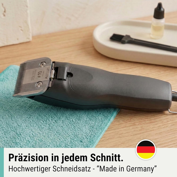 Agrarzone Edition Hunde Schermaschine Moser Max 50 mit Aufsteckkamm-Set | Tierhaarschneider für die