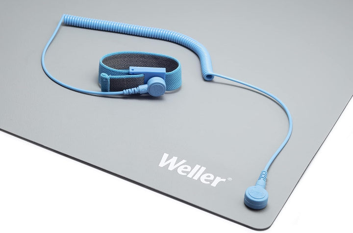 Weller T0051403799 Antistatische ESD Premium Tisch-Lötmatten Set, Grauer Lötmattensatz Grey Solderin