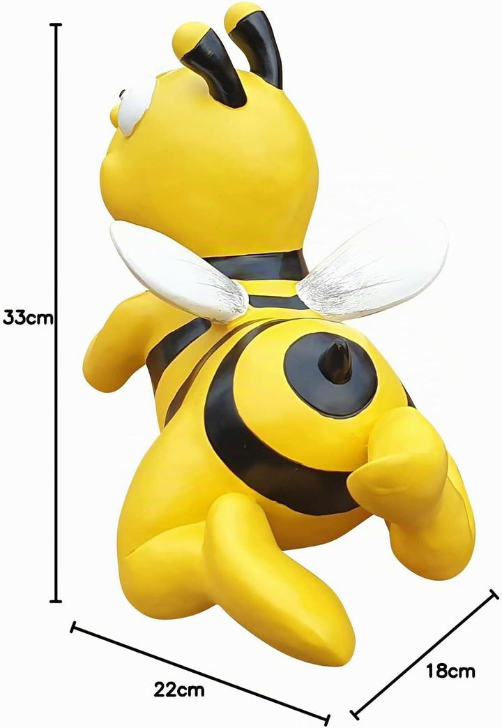 Fachhandel Plus Gartenfigur Biene fliegend lustige Deko Tierfigur Gartendeko Dekofigur