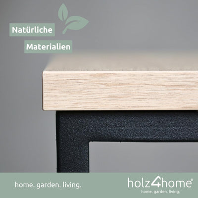 holz4home® Dekoständer aus MDF Eichenholz I Blumenständer Sonoma Eiche I Höhe: 70 cm I Dekosäule mit