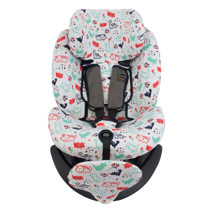 JYOKO Kids Bezug für Autositze kompatibel mit Besafe Izi Plus (Dino Party), Dino Party