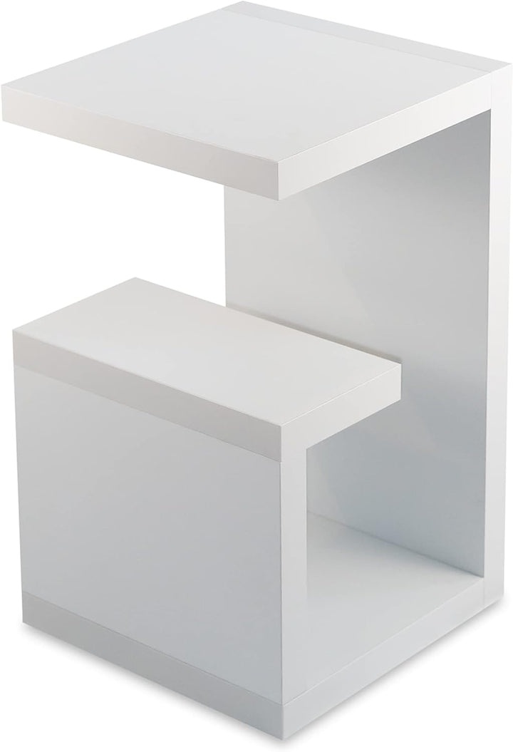 STEMA Seyfried Beistelltisch Gerd in Weiss - Nachttisch, Couchtisch 60x37x36 - Keine Montage fest ve