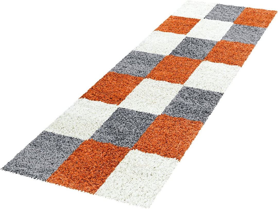 Hochflor Teppich Wohnzimmer Kariertes Design Schlafzimmer Esszimmer Flur Teppich Küchenteppich Weich