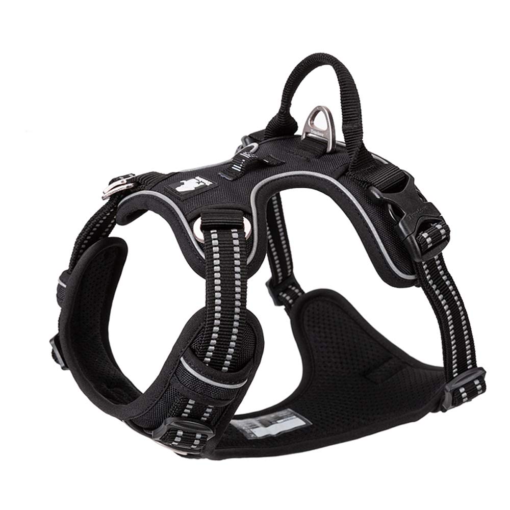 True Love Hundegeschirr, kein Ziehen, verstellbar, reflektierend, weiches Nylon, für kleine und gros