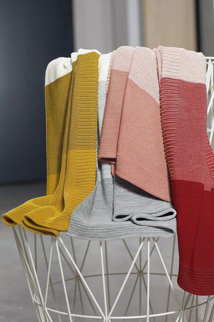 Disana Strick-Decke (gold/grau)