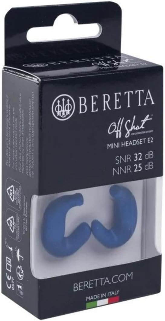 Beretta Silikon Ohrstöpsel Mini Headset E2 passiver Gehörschutz Jagd, Forst, Schiessen Blau Beretta,