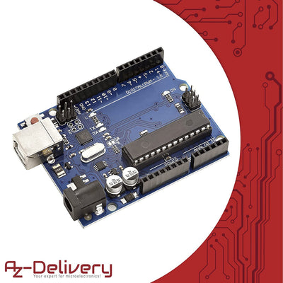 AZDelivery 3 x AZ-ATmega328DIP-Board Mikrocontroller Board ATmega16U2 8-bit Entwicklerboard mit Haup