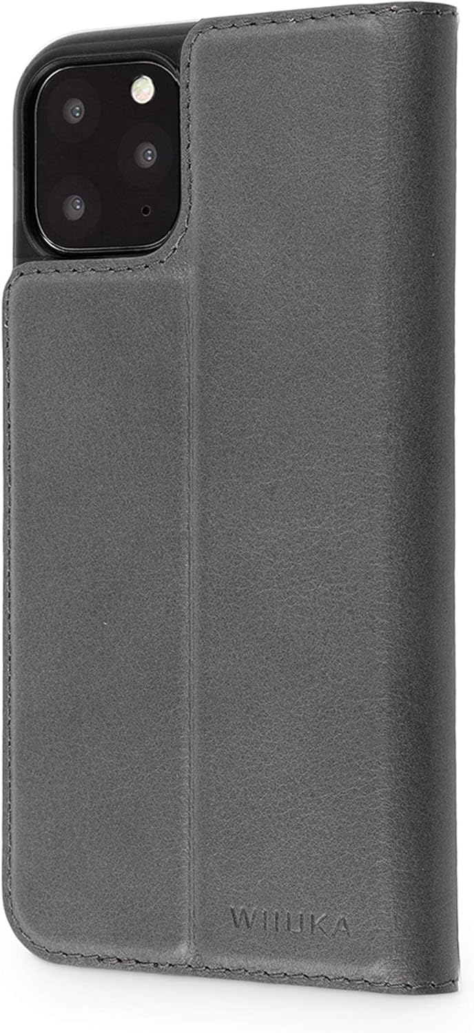 WIIUKA Echt Ledertasche - TRAVEL Nature - Hülle für Apple iPhone 11 Pro Max - ITALIENISCHES Leder -