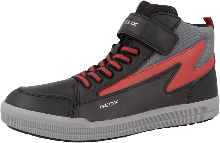 Geox Jungen J Arzach Boy A Sneakers 24 EU Black Red, 24 EU Black Red