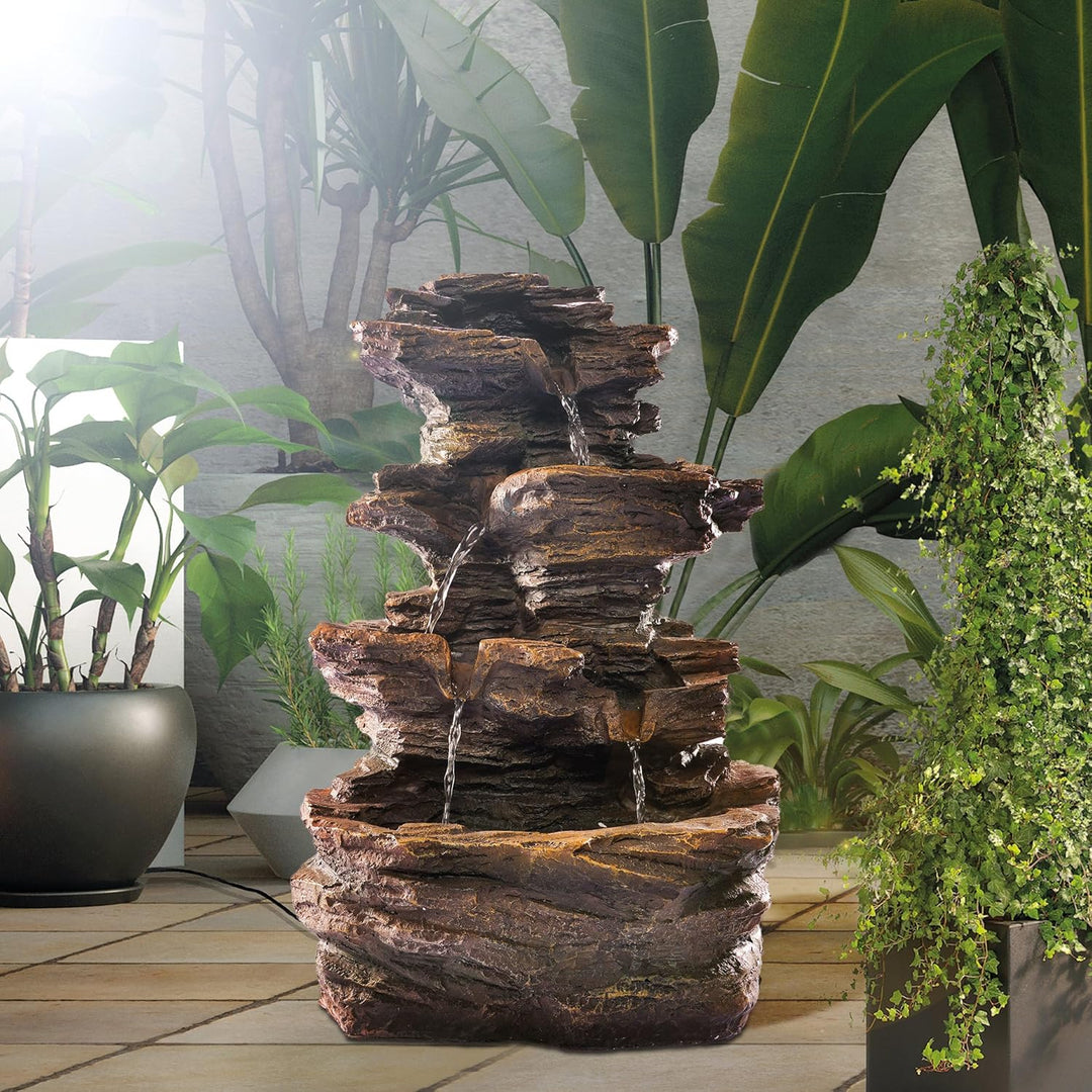 Solar Gartenbrunnen Rock Fountain - extragrosses 5 Watt Solarmodul, Solarpumpe mit Direktbetrieb - 3